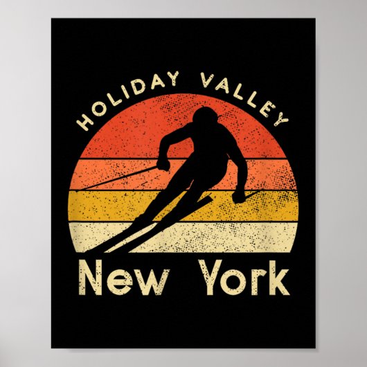 Vintages Skiferiental New York Poster (Vorne)