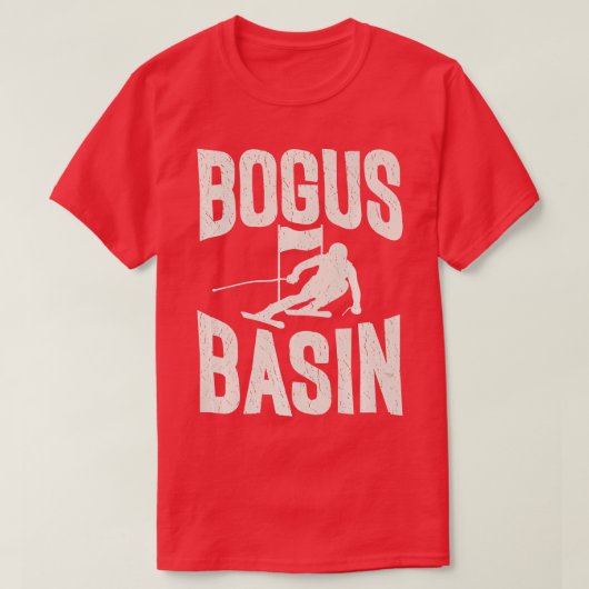 Vintages Skigebiet Bogus Becken Idaho Schneefreund T-Shirt (Design vorne)