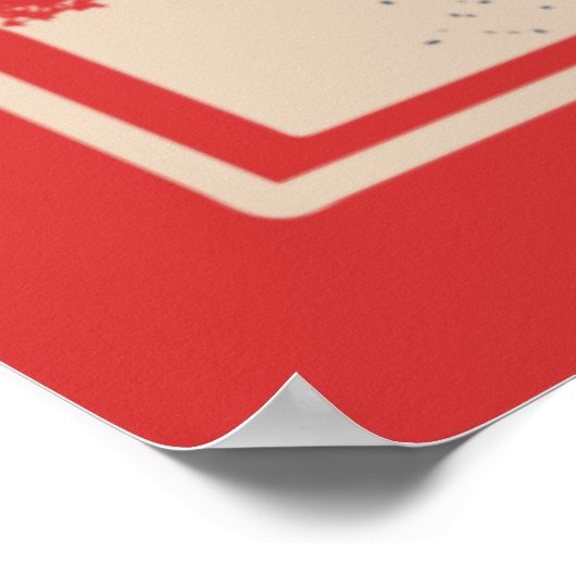 Vintages Skigebiet Quebec Poster (Ecke)