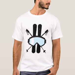 Vintages Skigebiet Skigebiete Skifahren Winterspor T-Shirt