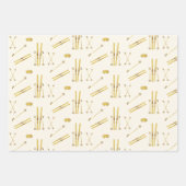 Vintages Skimuster Geschenkpapier Set (Vorderseite 3)