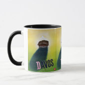 Vintages Skiplakat, Davos Tasse (Links)