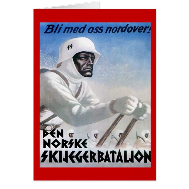 Vintages Skiplakat, Norske skijeggerbatallion (Vorne)