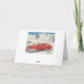 Vintages Skiplakat,    Schneezeit Feiertagskarte (Rückseite)