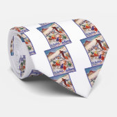 Vintages Skiplakat, St. Anton, Arlberg, Tirol Krawatte (Gerollt)