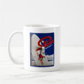 Vintages Skiplakat, Stowe, Vermont Kaffeetasse (Links)