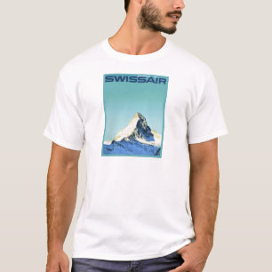 Vintages Skiplakat, Swissair, Zermatt, Matterhorn T-Shirt