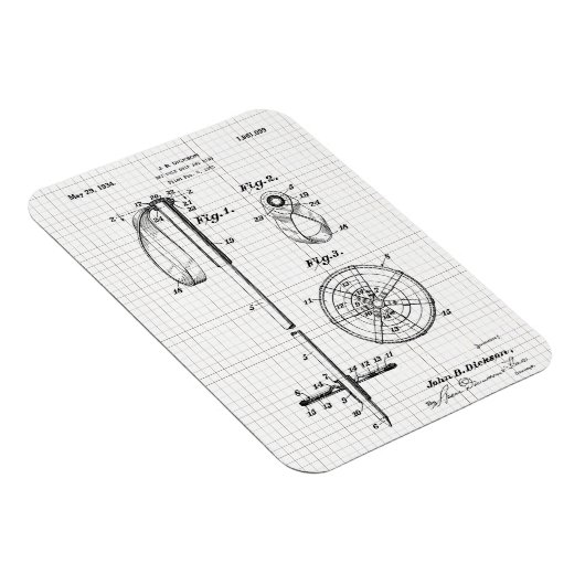 Vintages Skipolster-Patent Magnet (Rechte Seite)