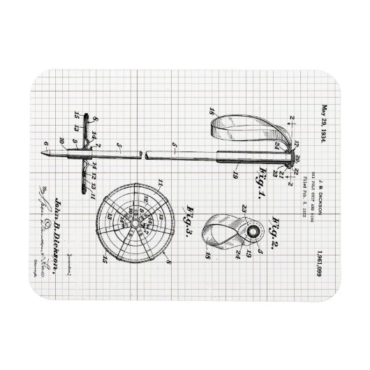 Vintages Skipolster-Patent Magnet (Horizontal)
