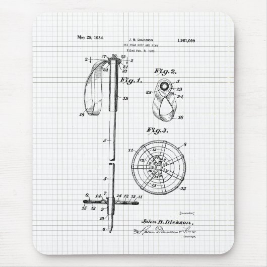 Vintages Skipolster-Patent Mousepad (Vorne)