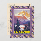 Vintages Skiposter, Frankreich, La Savoie, Postkarte (Vorne/Hinten)