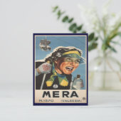 Vintages Skiposter,   Mera Postkarte (Stehend Vorderseite)