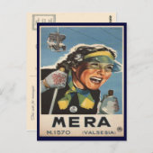 Vintages Skiposter,   Mera Postkarte (Vorne/Hinten)