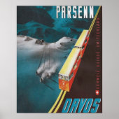 Vintages Skiposter, Parsen, Davos Poster (Vorne)
