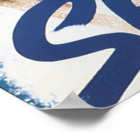 Vintages Skiposter Poster (Ecke)