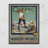 Vintages Skiposter, Quebec Postkarte (Vorderseite)
