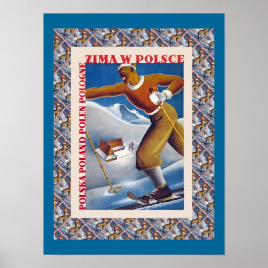 Vintages Skiposter, Sima W Polsce, Polen Poster (Vorne)