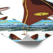 Vintages Skiposter, Ski Bretton Woods Poster (Ecke)