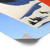 Vintages Skiposter, Ski Österreich Poster (Ecke)