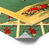 Vintages Skiposter, Skiausrüstung Neuchatel Poster (Ecke)