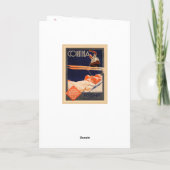 Vintages Skiposter, Skikarina, Italien Feiertagskarte (Rückseite)