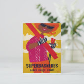 Vintages Skiposter, Superbagnerie Postkarte (Stehend Vorderseite)