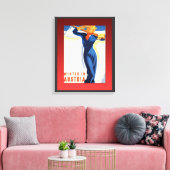 Vintages Skiposter, Winter in Österreich Leinwanddruck (Insitu (Wohnzimmer))