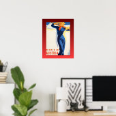 Vintages Skiposter, Winter in Österreich Poster (Heimbüro)