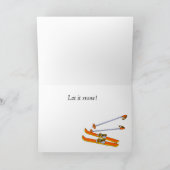 Vintages Skipposter, der Catamount Trail Feiertagskarte (Innenseite)