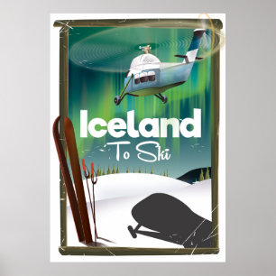Vintages Skipposter in Island Poster