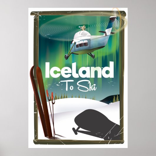 Vintages Skipposter in Island Poster (Vorne)