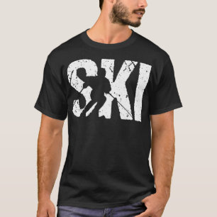 Vintages Skivergnügen Wintersportorte T-Shirt