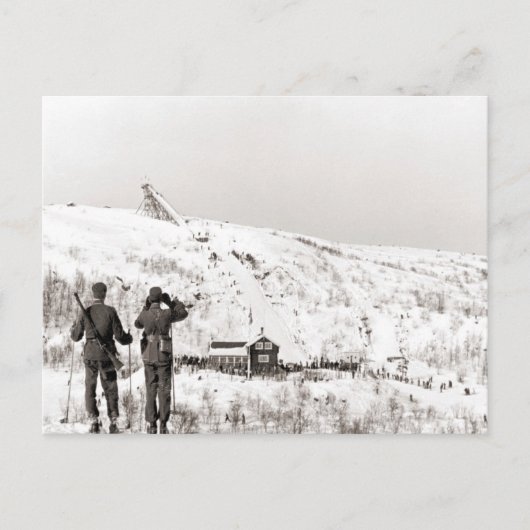 Vintages Skizzenbild, Behaltend auf die Dinge Postkarte (Vorderseite)