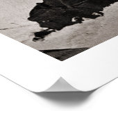 Vintages Skizzenbild, tolle Skibekleidung Poster (Ecke)