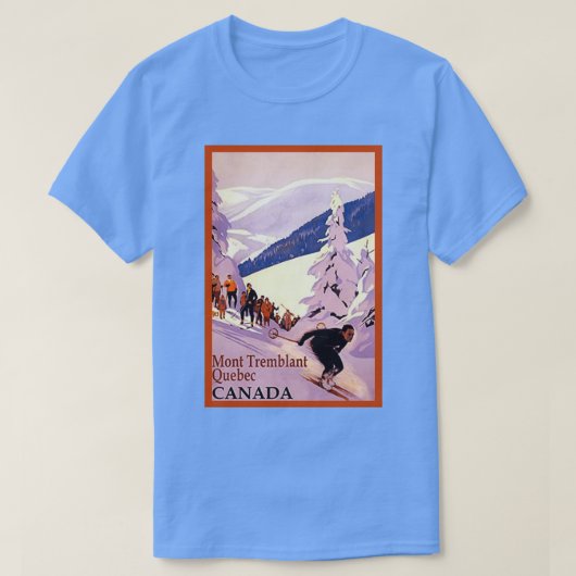 Vintages Skizzendesign Mont Tremblant Quebec Kanad T-Shirt (Design vorne)