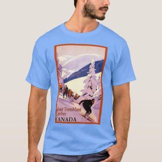 Vintages Skizzendesign Mont Tremblant Quebec Kanad T-Shirt