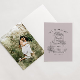 Vintages skizziertes Hochzeitstorten-Foto Save the Karte