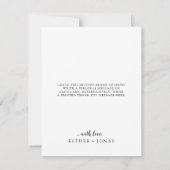 Vintages Skript 3 Fotocollage Hochzeit Dankeskarte (Rückseite)