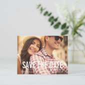 Vintages Skript Ankündigung Datum freihalten Postk (Stehend Vorderseite)