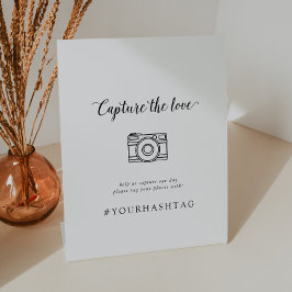 Vintages Skript Capture Die Liebe Hochzeit Hashtag Sockelschild