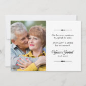 Vintages Skript Doppelseitige Fotovorlage Save The Date (Rückseite)