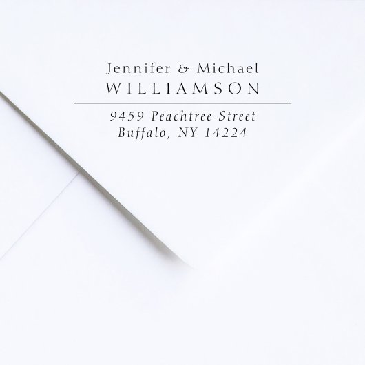 Vintages Skript Einfache Hochzeit-Rücksendeadresse Permastempel