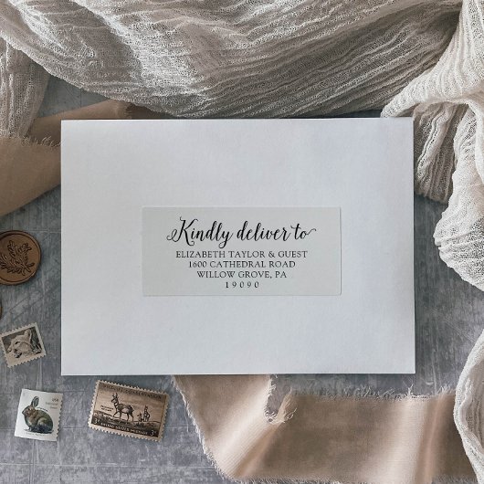 Vintages Skript-Gästeschrift Aufkleber