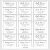 Vintages Skript-Gästeschrift Aufkleber (Blatt)