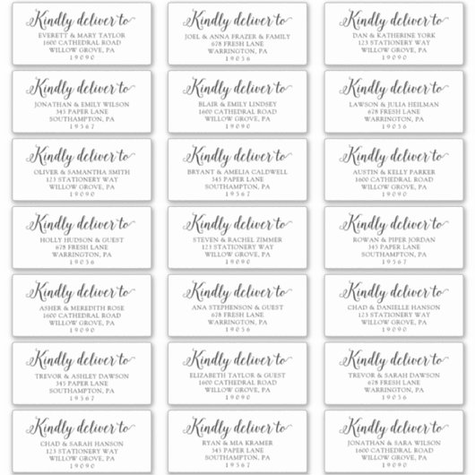 Vintages Skript-Gästeschrift Aufkleber (Vorderseite)