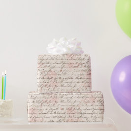 Vintages Skript Geschenkpapier