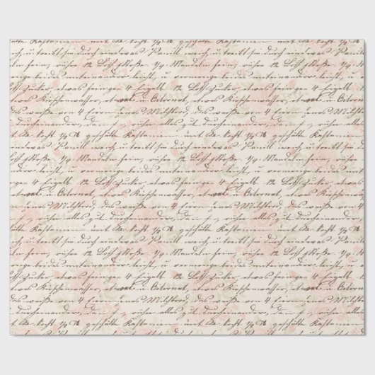Vintages Skript Geschenkpapier (Flach)
