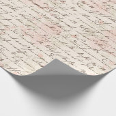 Vintages Skript Geschenkpapier (Ecke)