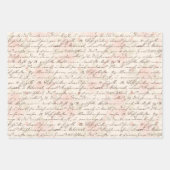 Vintages Skript Geschenkpapier Set (Vorderseite 2)