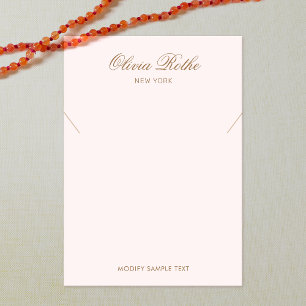 Vintages Skript, hellrosa Nekklasseanzeige